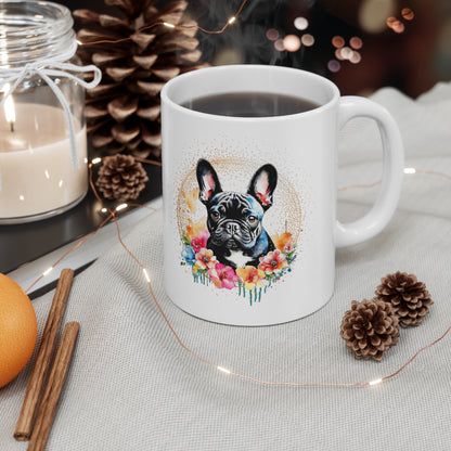 Black Frenchie Ceramic Mug 11oz