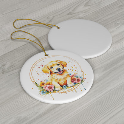Golden Retriever Ceramic Ornament