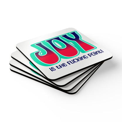 Teal Blue Red Joy Coaster Set