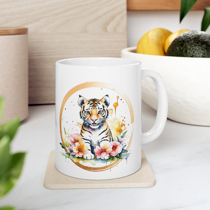 Golden Tiger Ceramic Mug 11oz