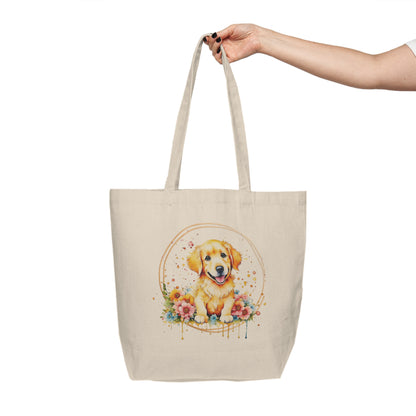 Golden Retriever Canvas Shopping Bag