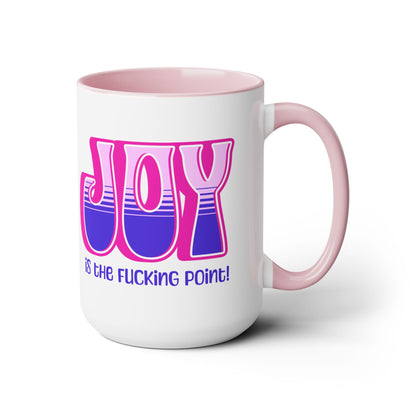 Pink Pink Purple Joy Two-Tone Mug, 15oz