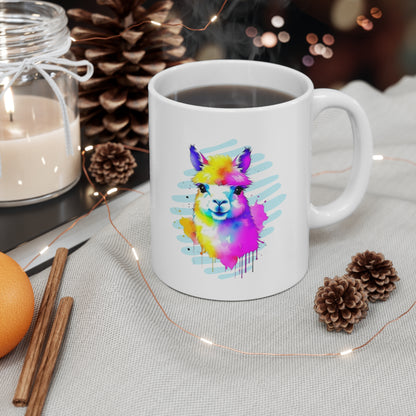 Vibrant Alpaca Ceramic Mug 11oz