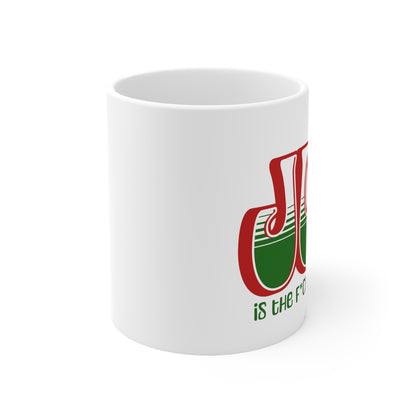 JOY censored (red holiday) Ceramic Mug 11oz