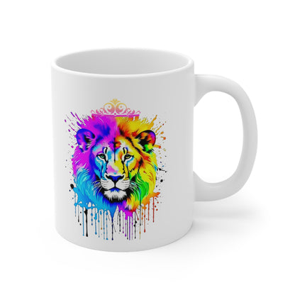 Vibrant Lion Ceramic Mug 11oz