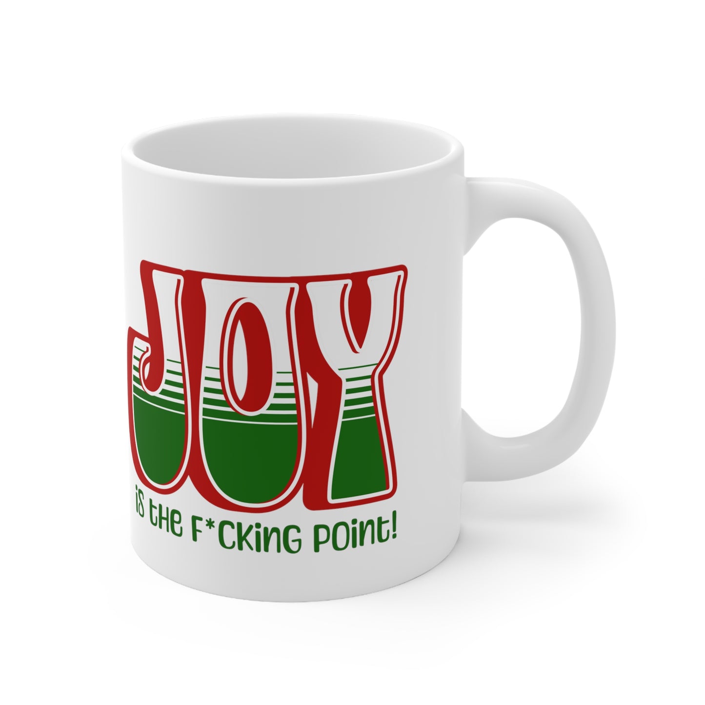 JOY (red holiday) Ceramic Mug 11oz