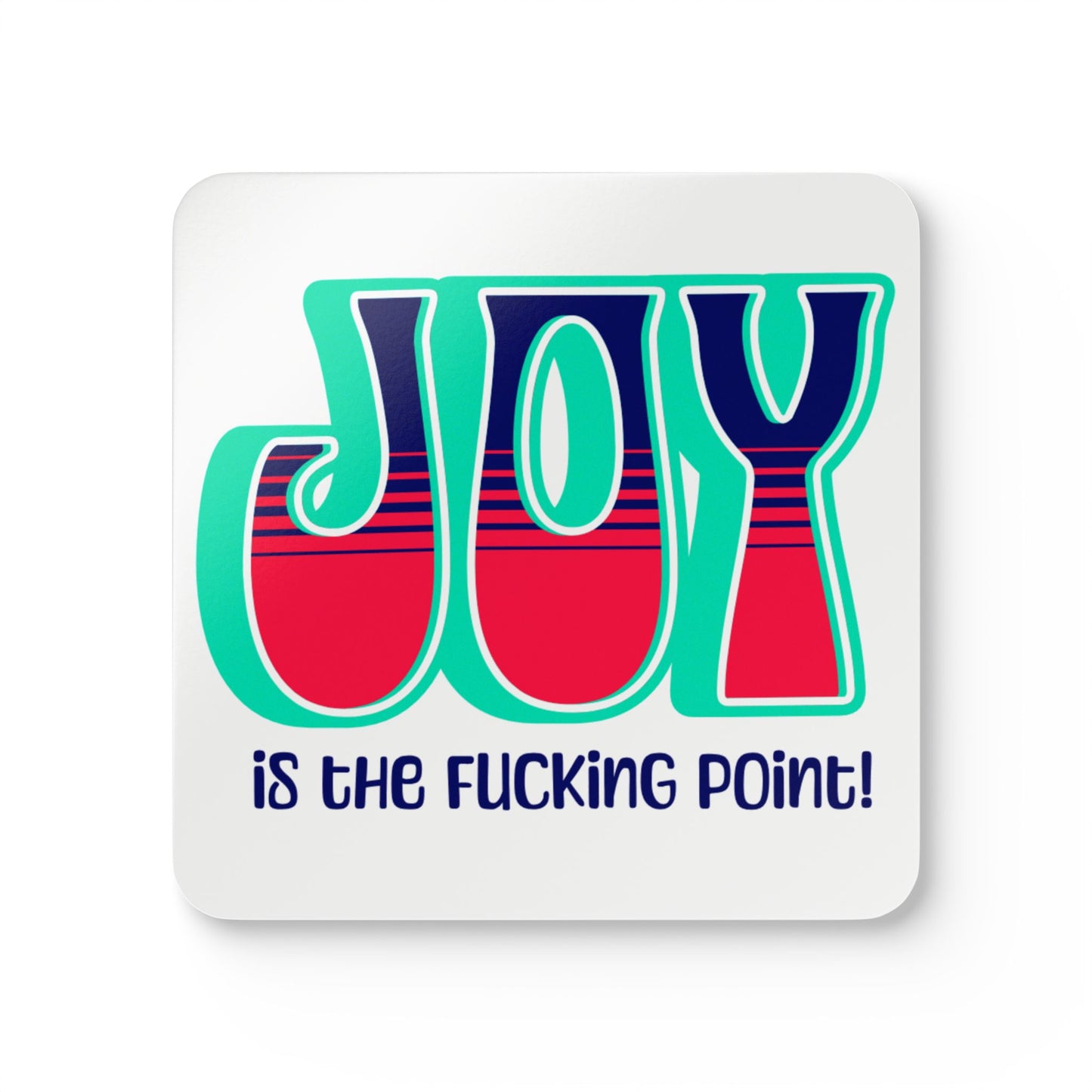 Teal Blue Red Joy Coaster Set