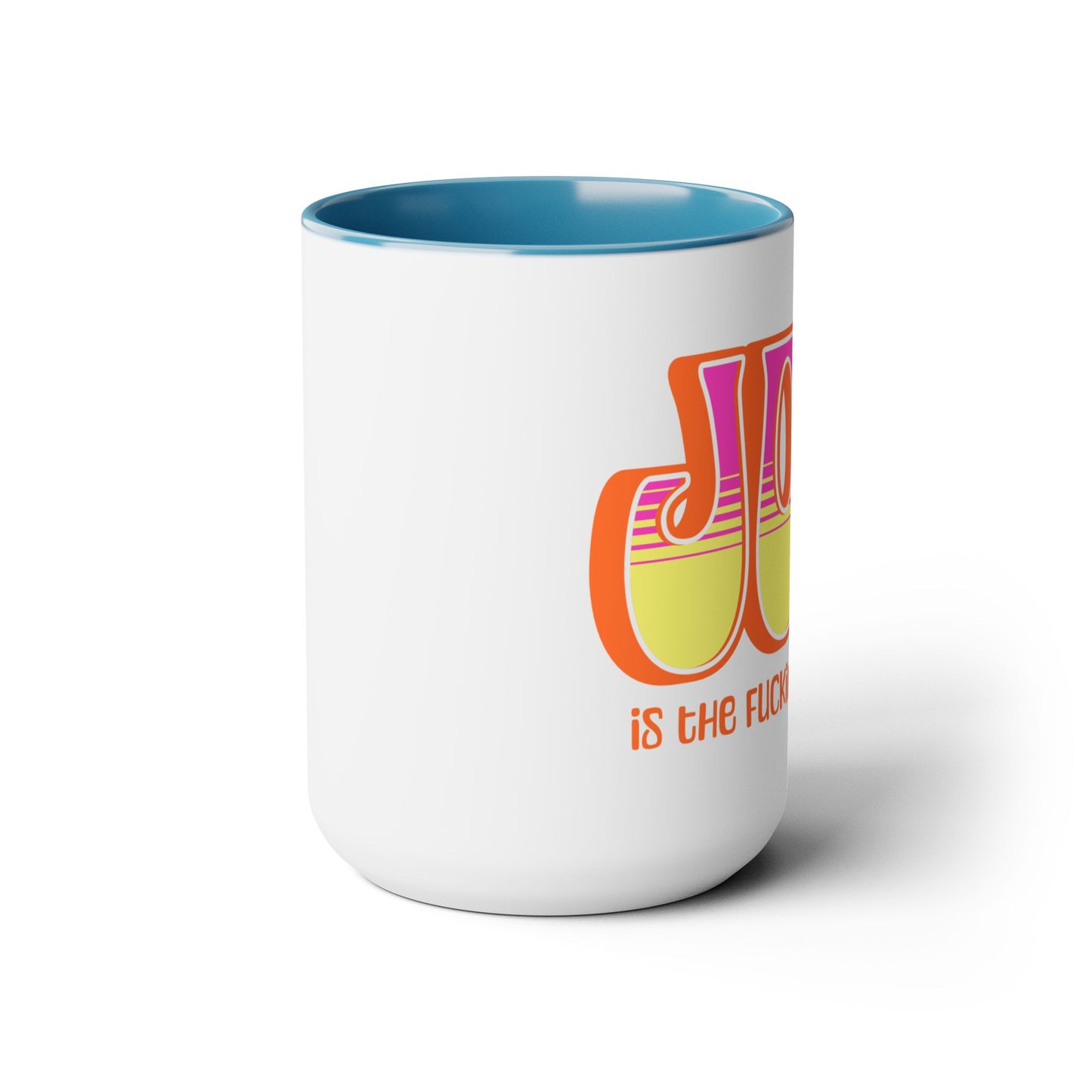 Orange Pink Yellow Joy Two-Tone Mug, 15oz