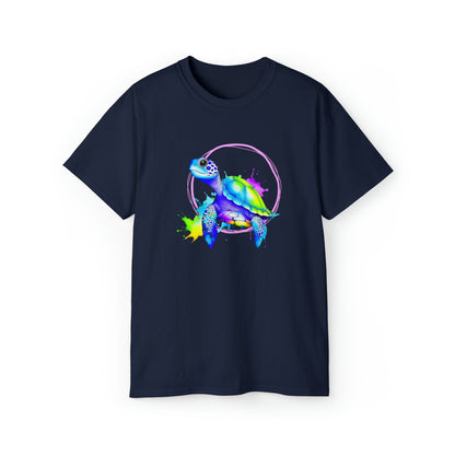 Vibrant Sea Turtle Unisex Ultra Cotton Tee