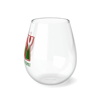 JOY (red holiday) Stemless Wine Glass, 11.75oz