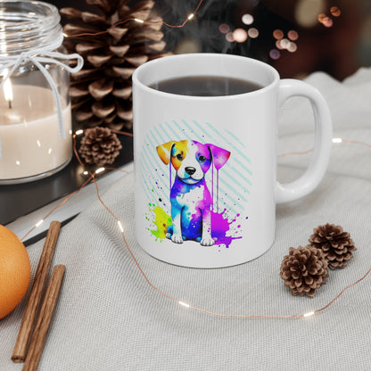 Vibrant Puppy Ceramic Mug 11oz