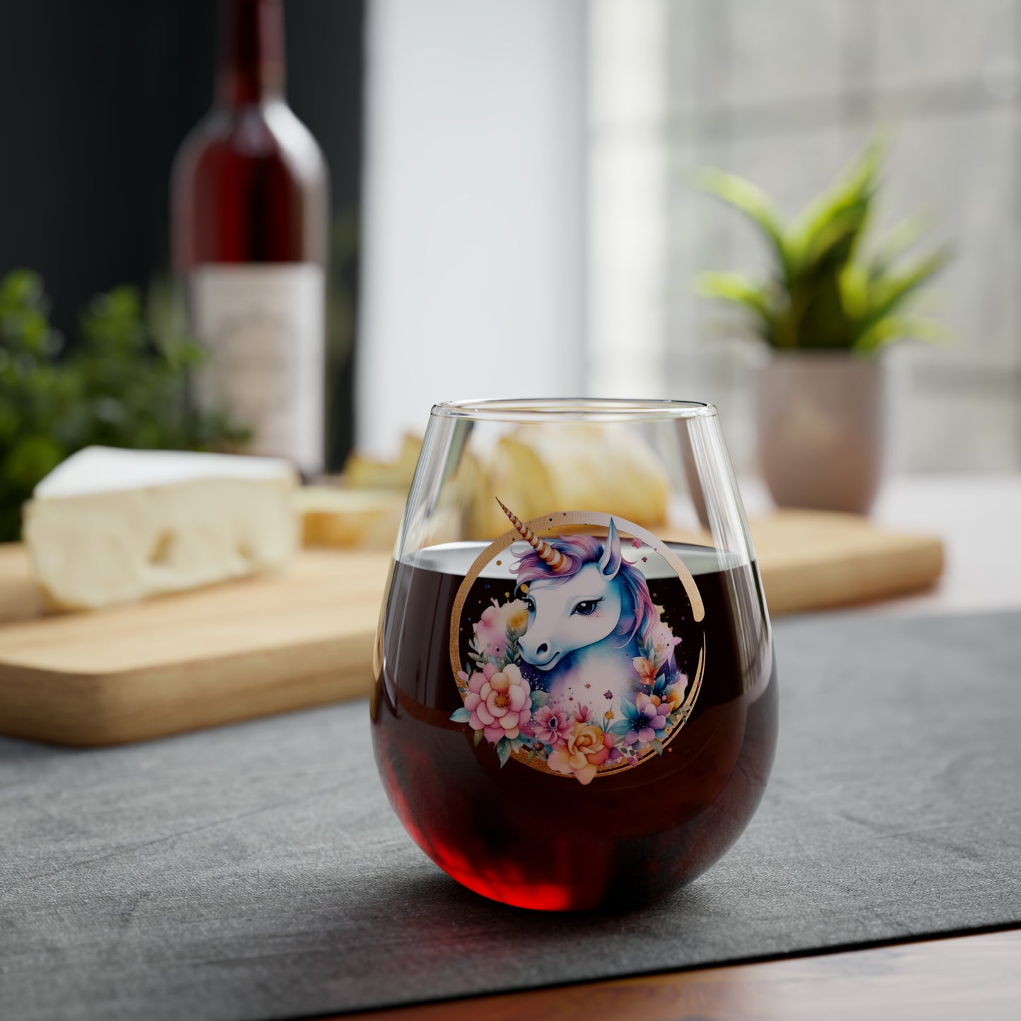 Unicorn Stemless Wine Glass, 11.75oz