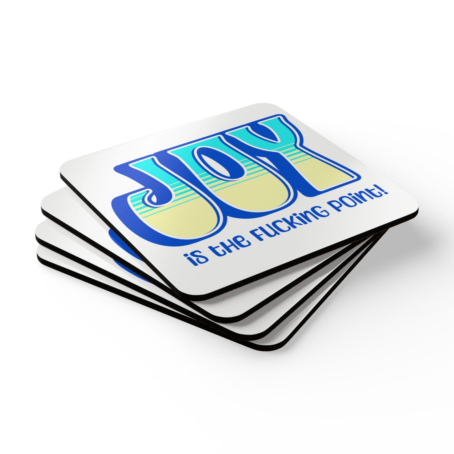 Blue Teal Yellow Joy Coaster Set