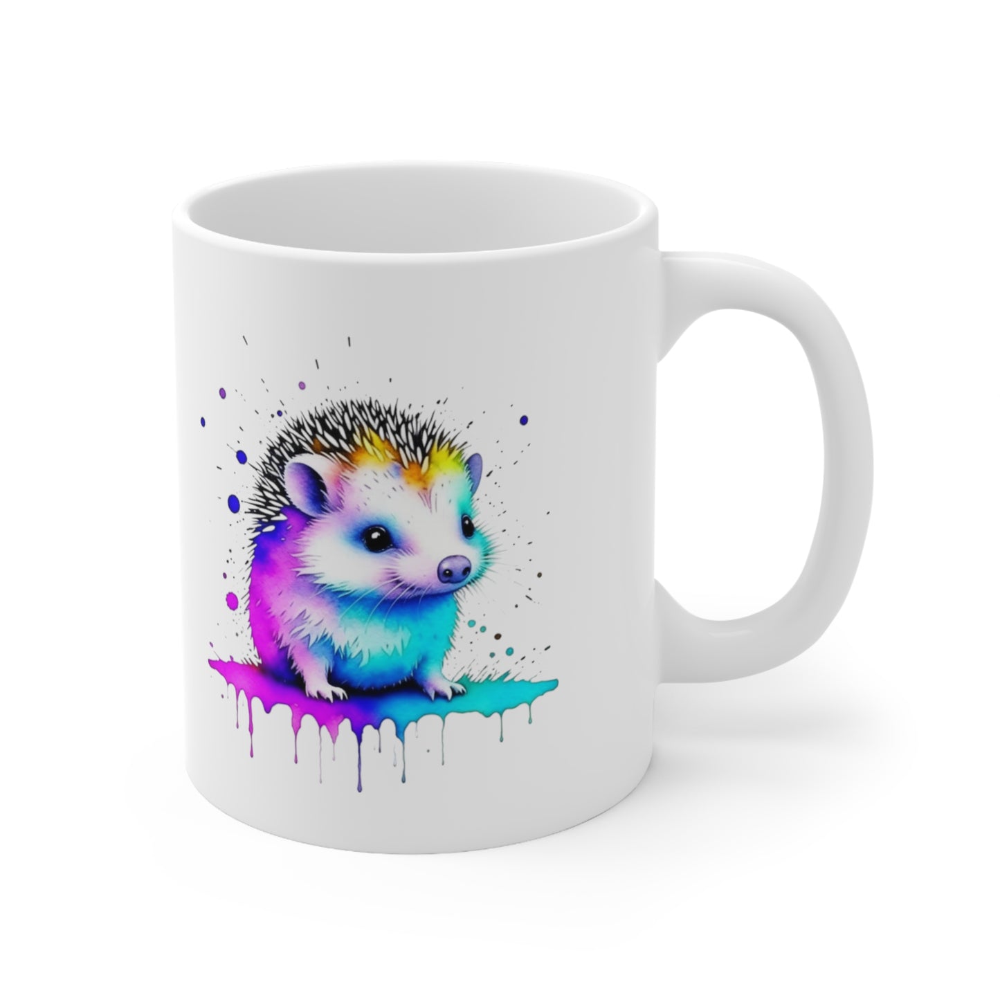 Vibrant Hedgehog Ceramic Mug 11oz