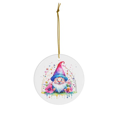 Gnome Ceramic Ornament