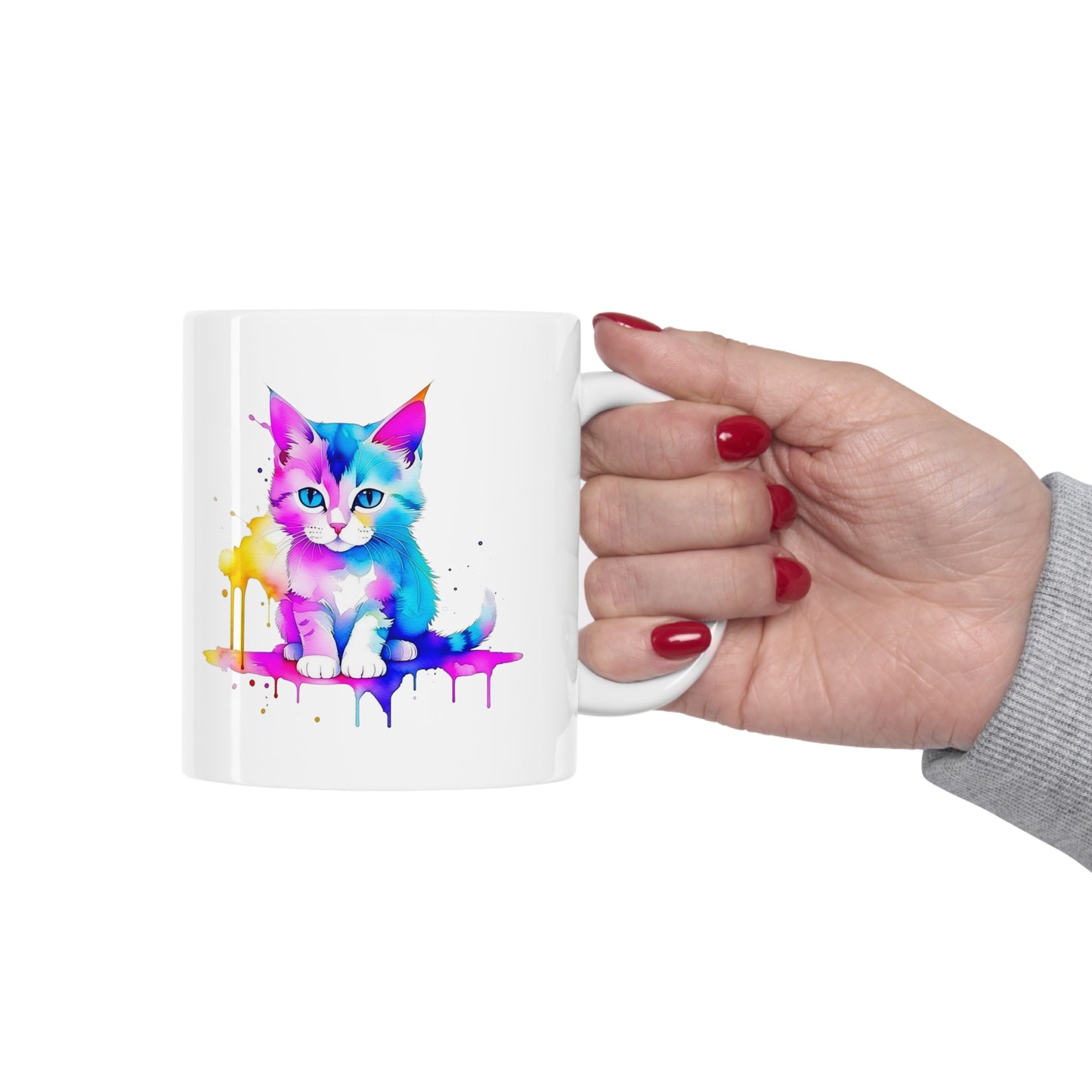 Vibrant Kitten Ceramic Mug 11oz