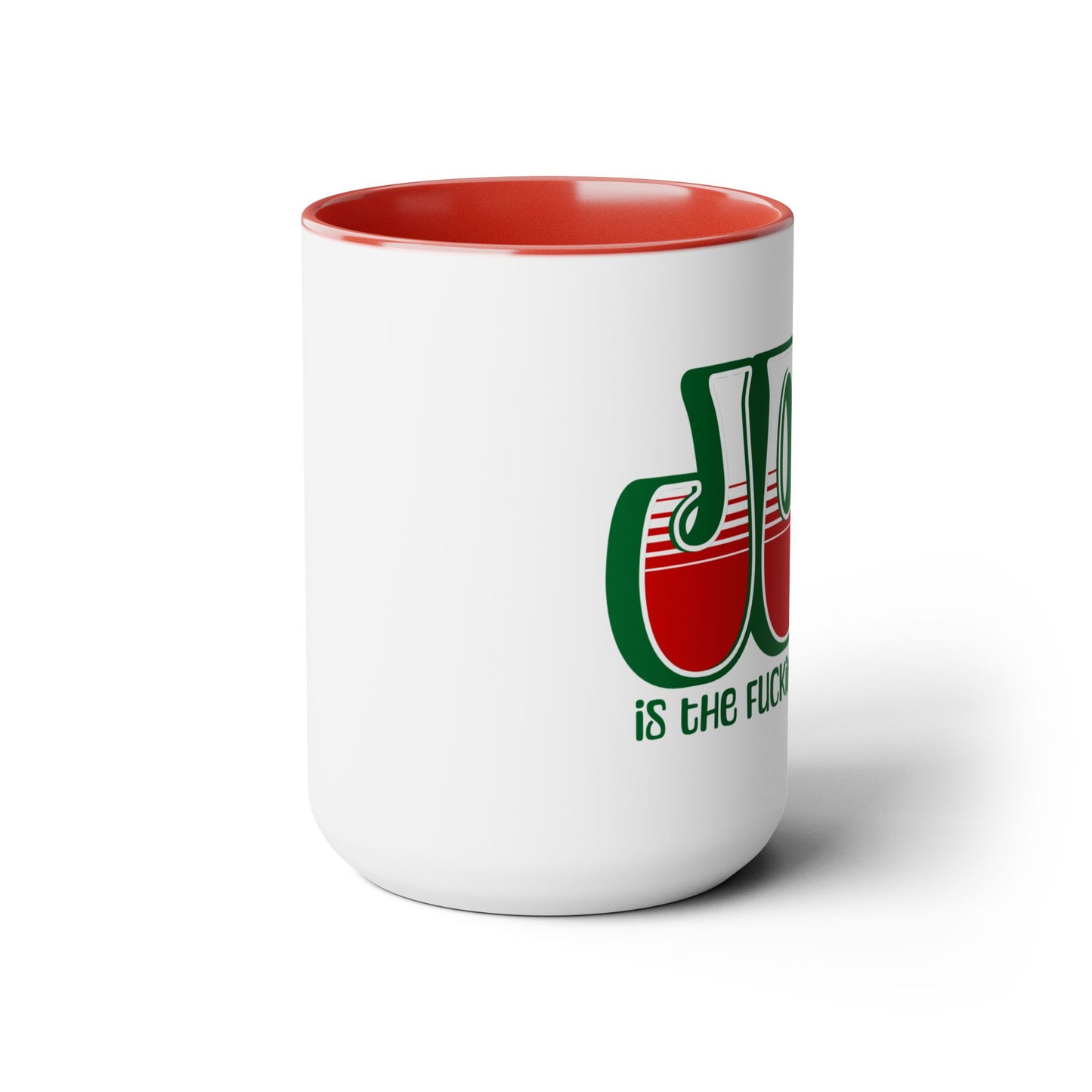 Green Holiday Joy Two-Tone Mug, 15oz