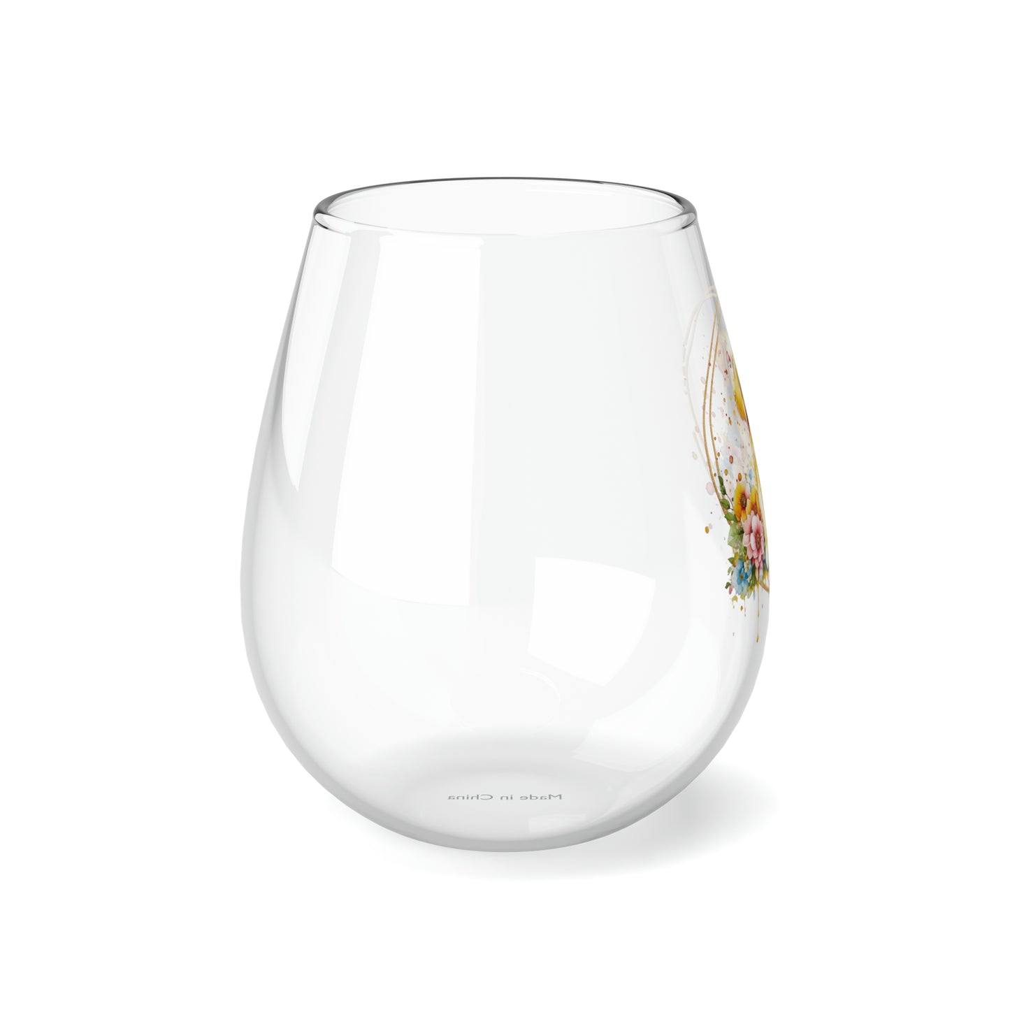 Golden Retriever  Stemless Wine Glass, 11.75oz