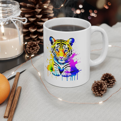 Vibrant Tiger Ceramic Mug 11oz