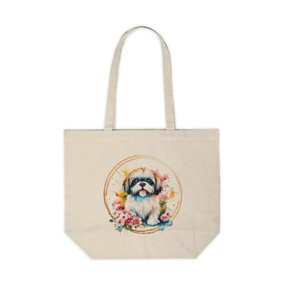 Golden Shih Tzu Canvas Shopping Bag