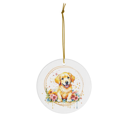 Golden Retriever Ceramic Ornament