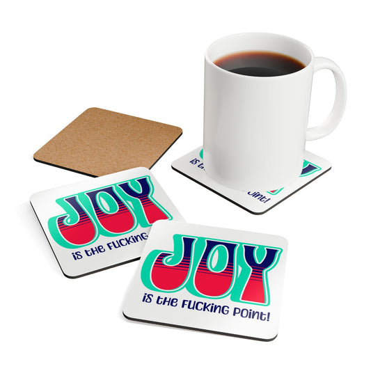 Teal Blue Red Joy Coaster Set