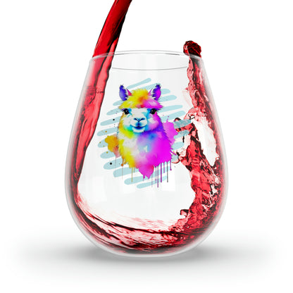 Vibrant Alpaca Stemless Wine Glass, 11.75oz