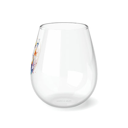 Golden Butterfly Stemless Wine Glass, 11.75oz