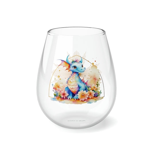 Dragon Stemless Wine Glass, 11.75oz