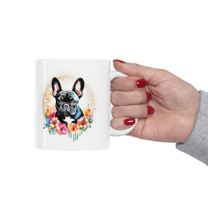 Black Frenchie Ceramic Mug 11oz