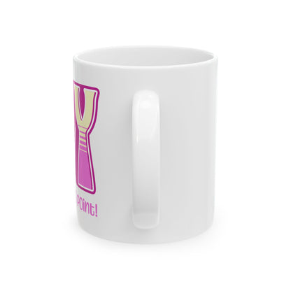 Pink Pink Yellow Joy Ceramic Mug, (11oz, 15oz)