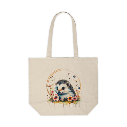 Golden Hedgehog Canvas Shopping Bag