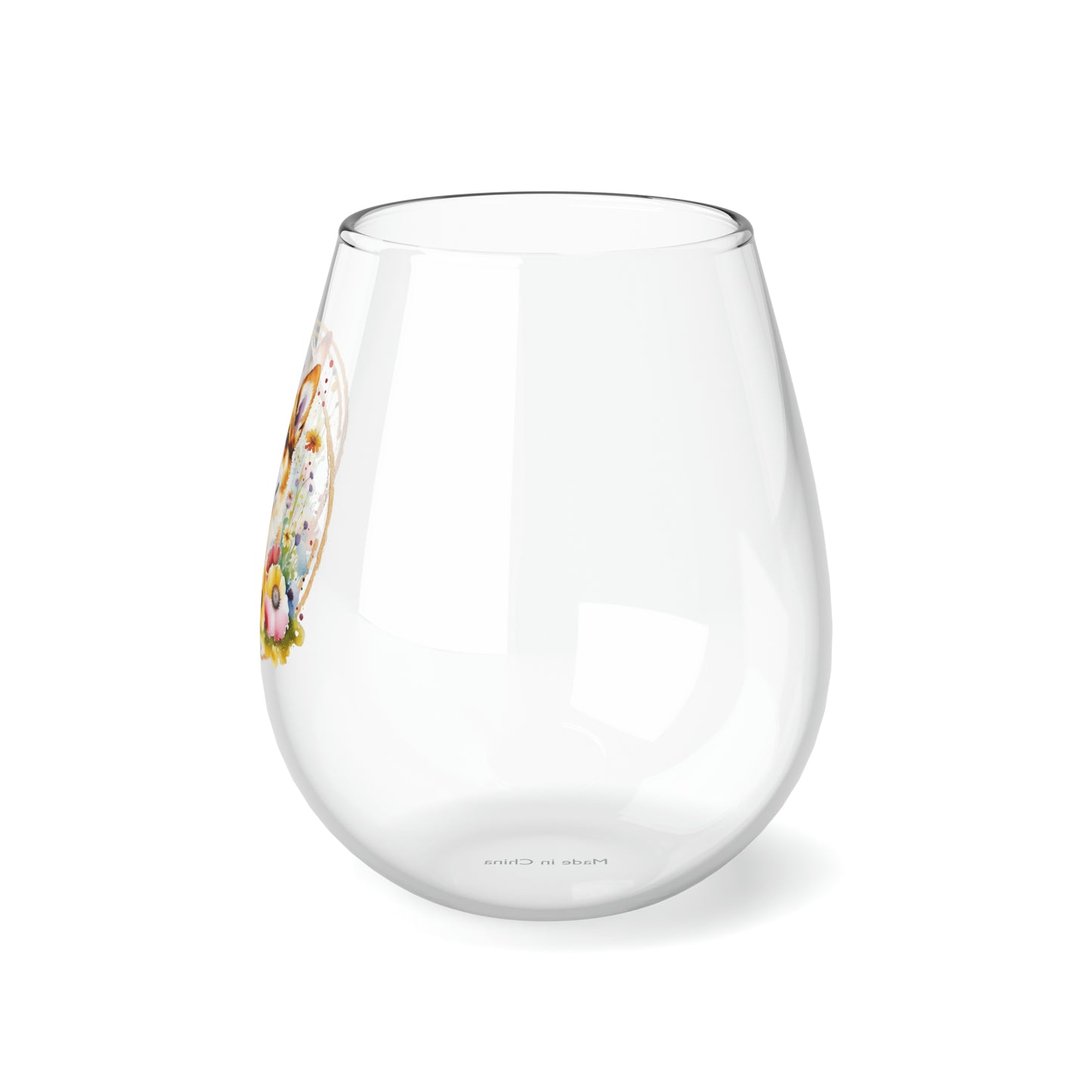 Corgi Stemless Wine Glass, 11.75oz