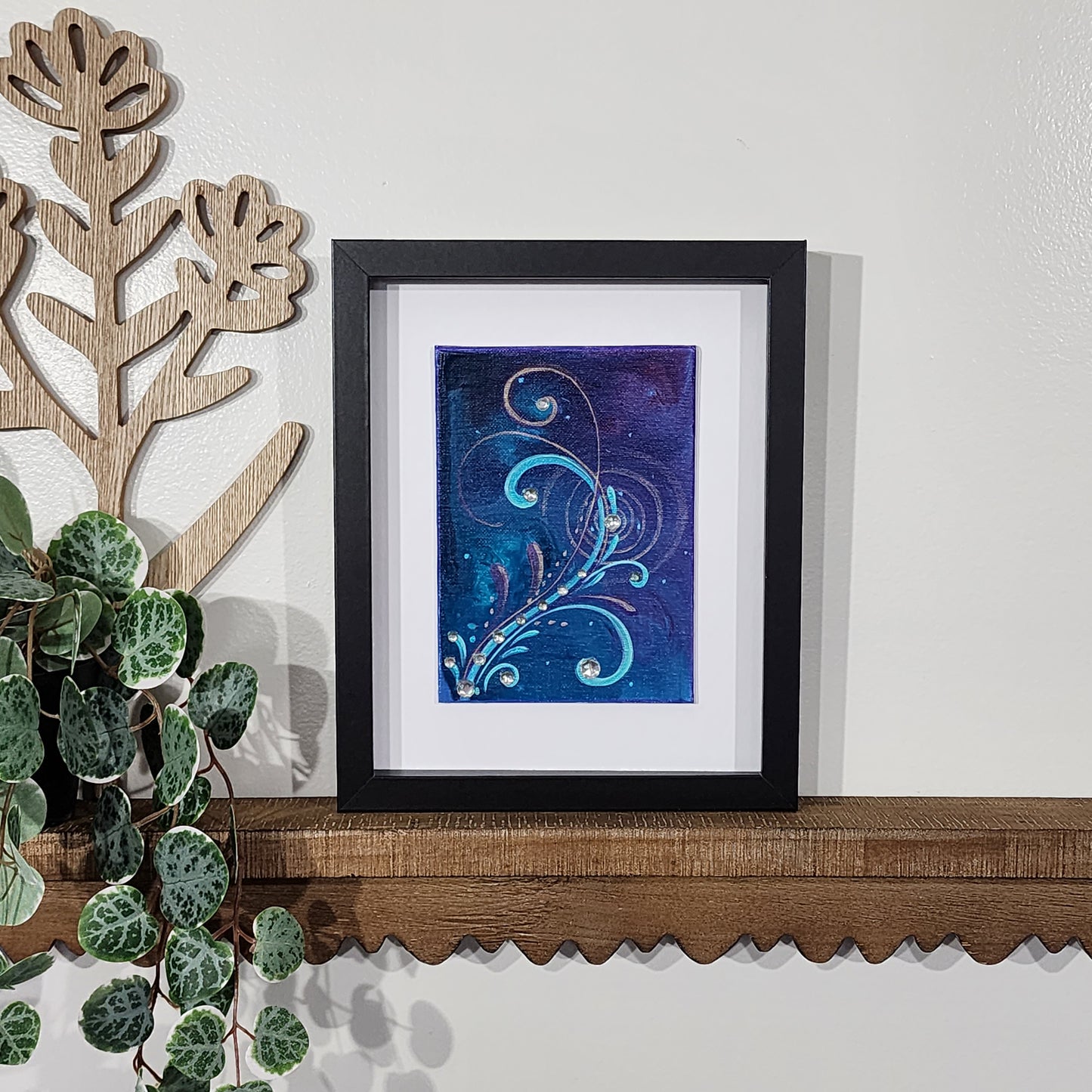 PurplenTeal Soul Swirl Original Art