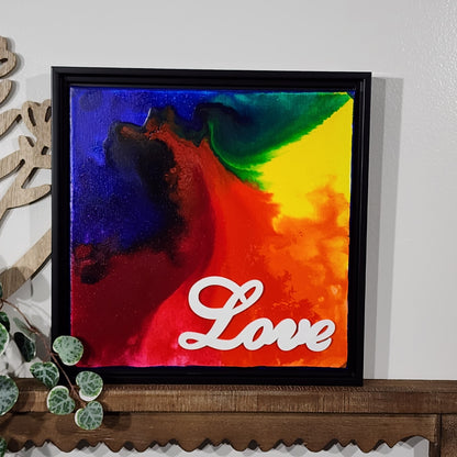 Love (rainbow colors) WordArt Collage