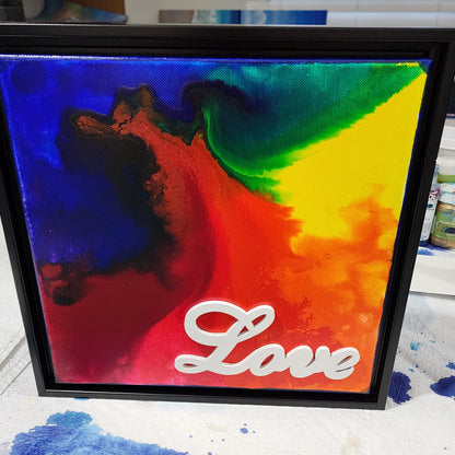 Love (rainbow colors) WordArt Collage