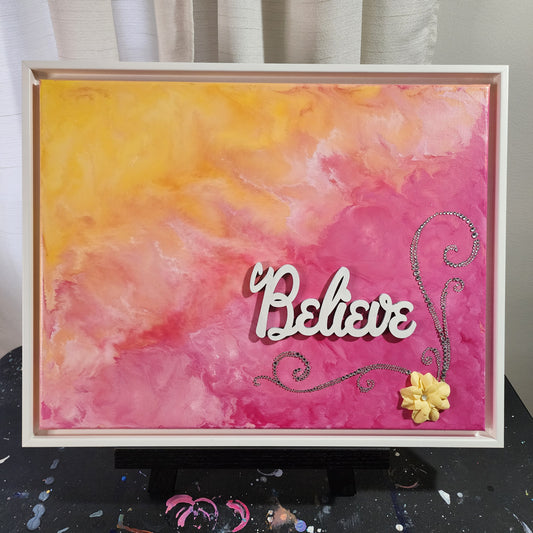 Believe (PinknYellow) Original Art