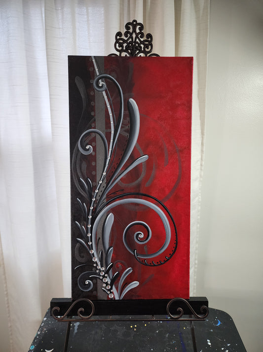 Red & Black Soul Swirl Original Art