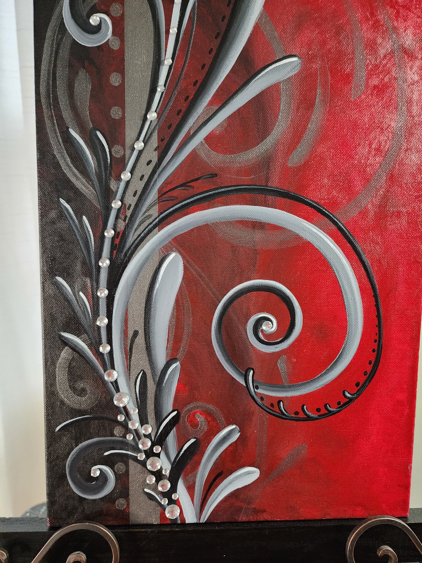 Red & Black Soul Swirl Original Art