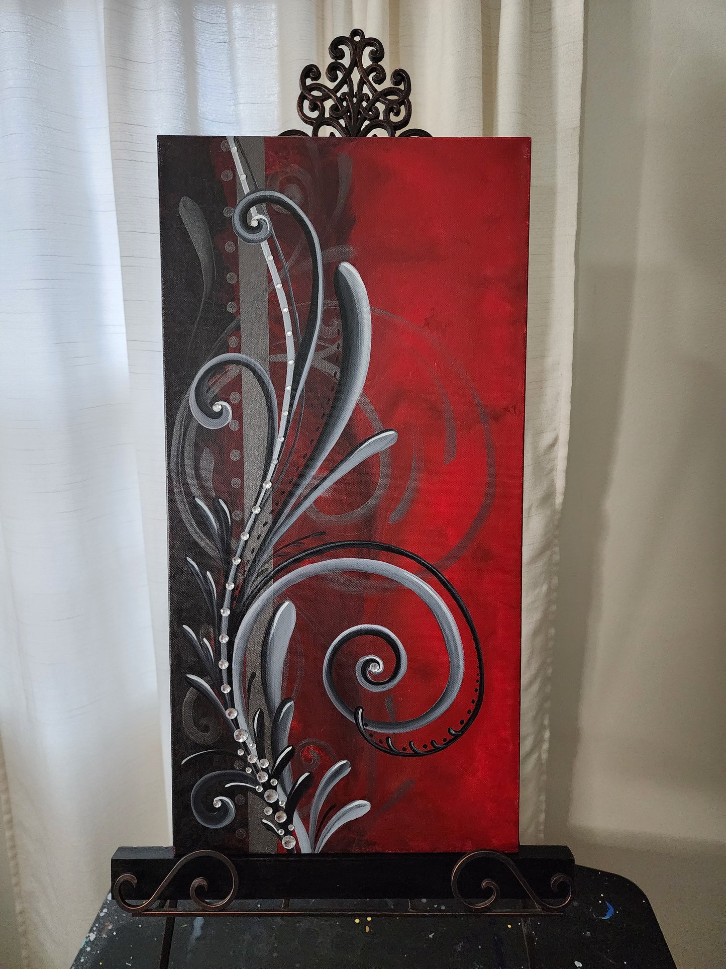 Red & Black Soul Swirl Original Art