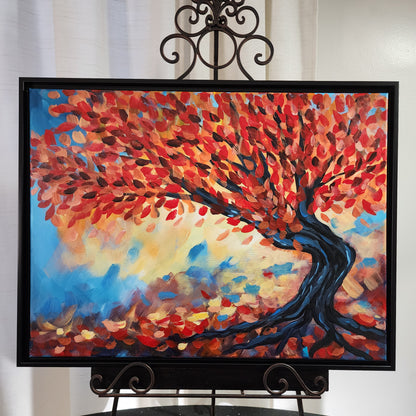 Red Fall Tree Original Art