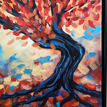 Red Fall Tree Original Art