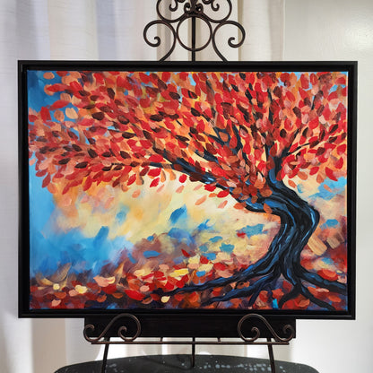 Red Fall Tree Original Art