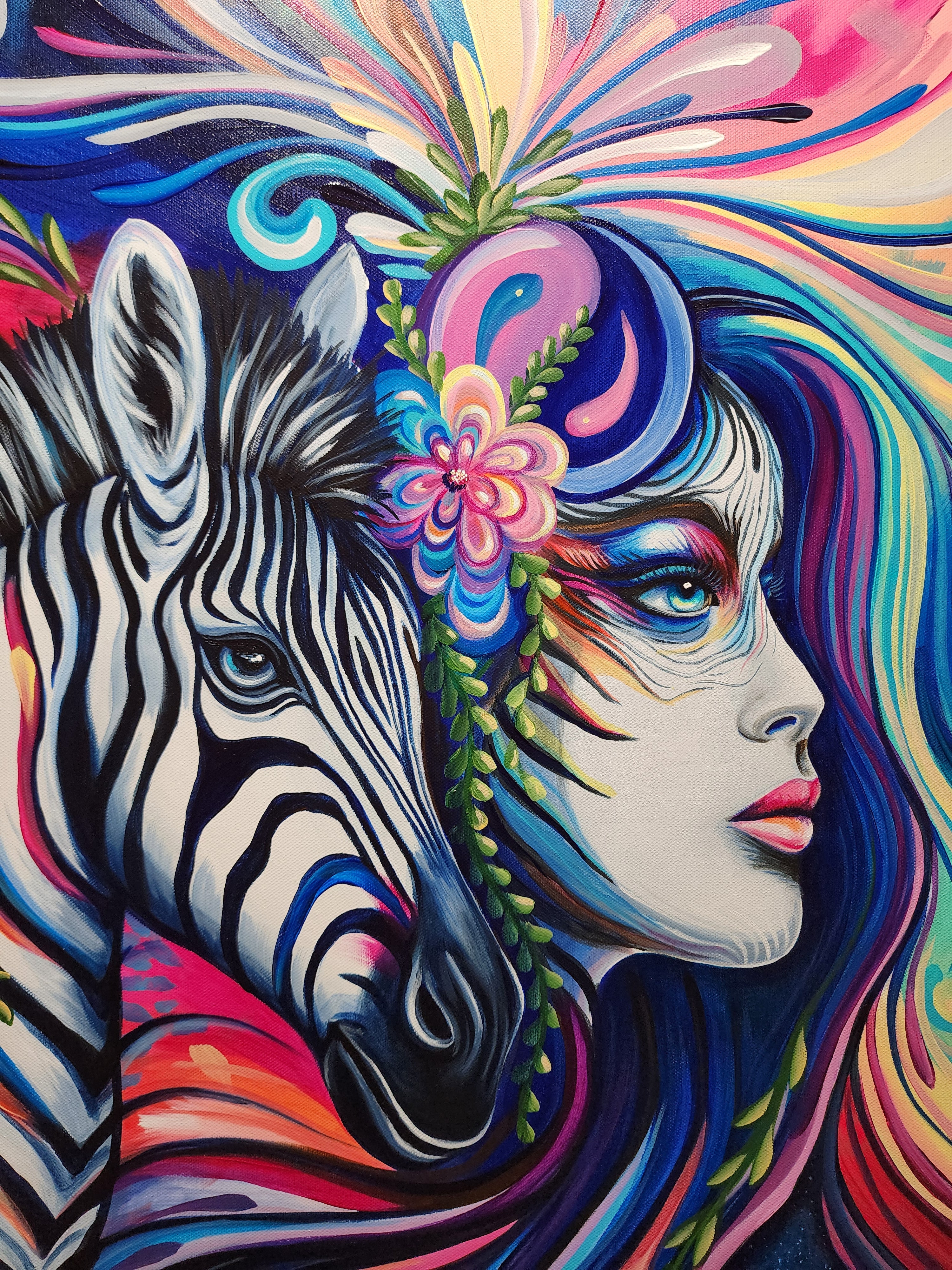 アンドレ・マルガ　アールデコ　油彩『ふくろう』André Margat Wild Abandon Original Art – Andrea Morgan - Art and Soul