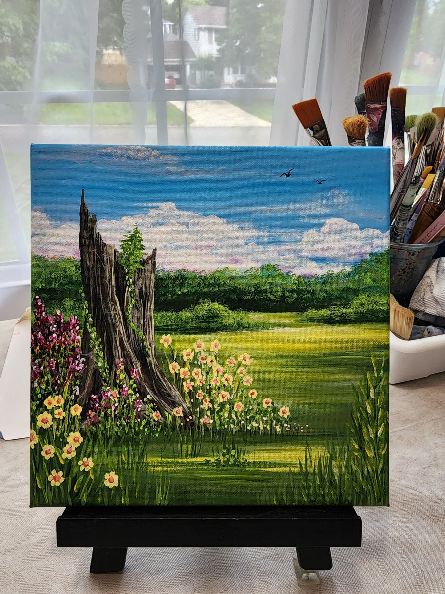 Guardian of Blossoms Original Art
