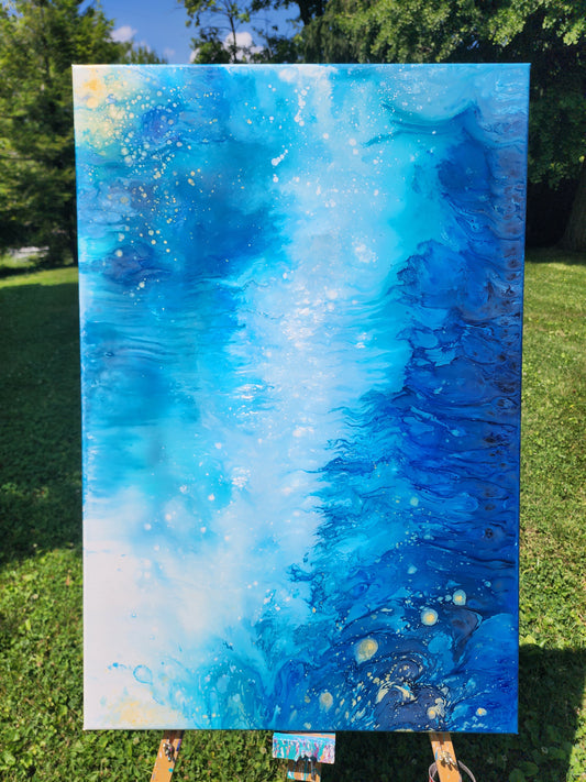 Fractured Blue Original Art