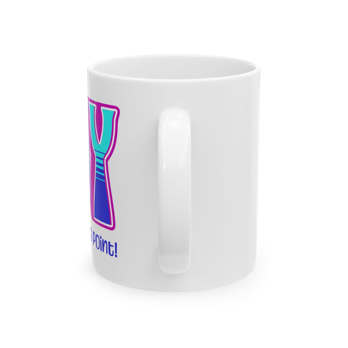 Pink Blue Teal Joy Ceramic Mug, (11oz, 15oz)