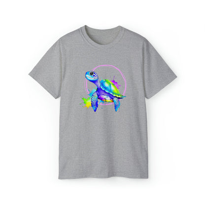 Vibrant Sea Turtle Unisex Ultra Cotton Tee