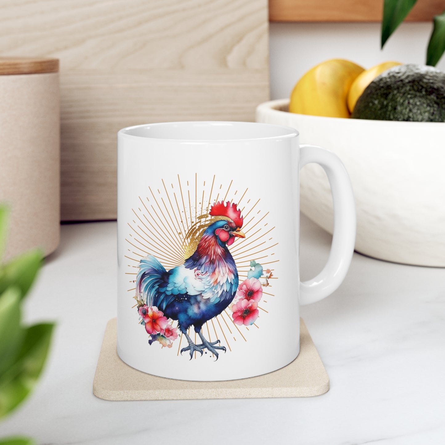 Golden Rooster Ceramic Mug 11oz
