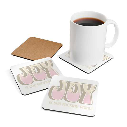 Tan Pink Joy Coaster Set
